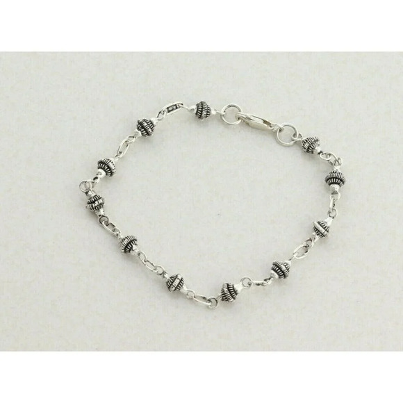 Sterling Silver Link Bracelet 7 1/4 inch - Picture 7 of 9